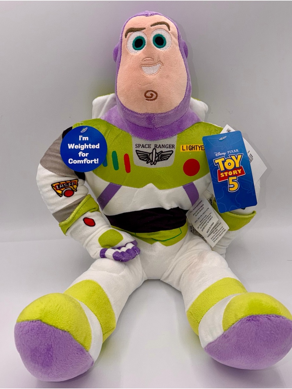 Disney Pixar Toy Story 5 Buzz Lightyear Plush - Purple, White & Green